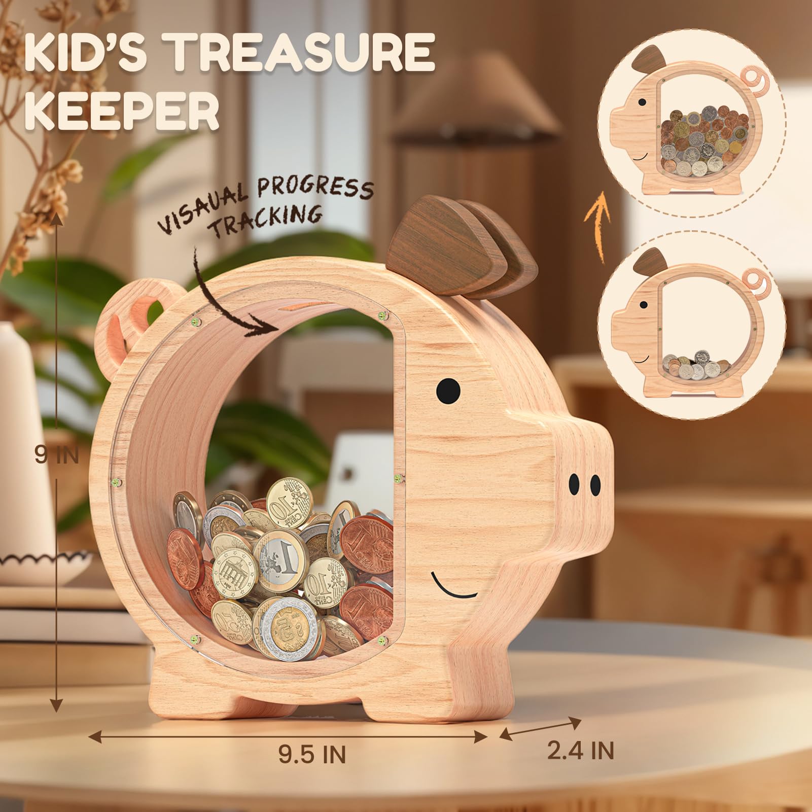 Summidate non-toxic smooth wood ensures safe play and learning.
