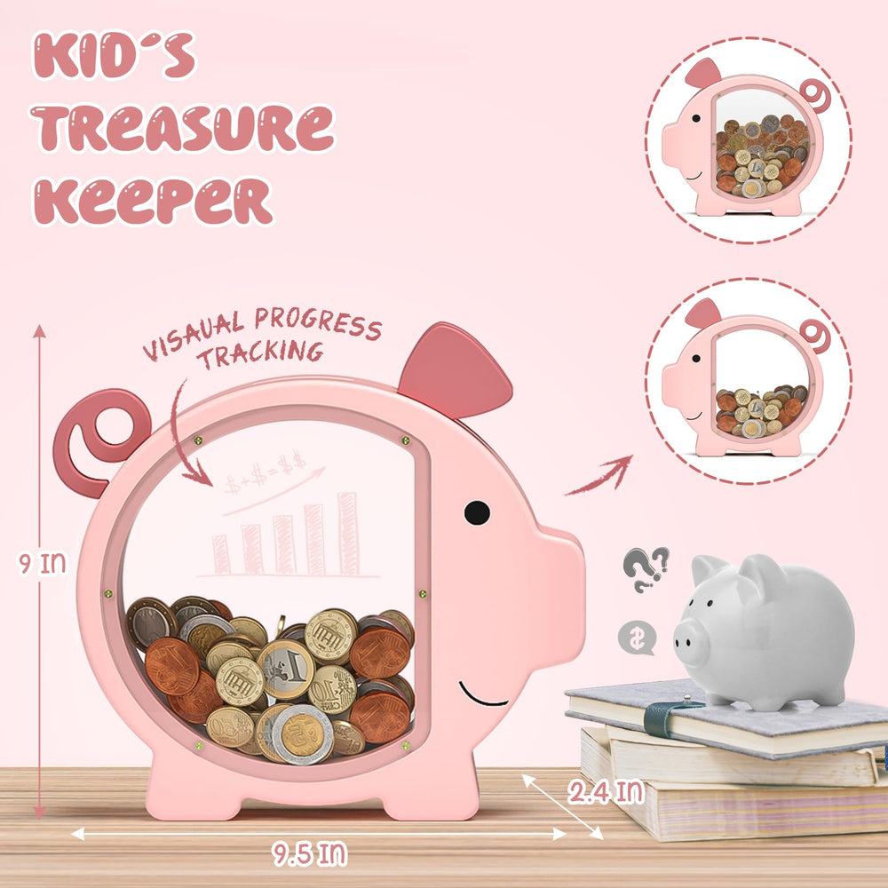 Summidate piggy bank with DIY sticker pack for customization.