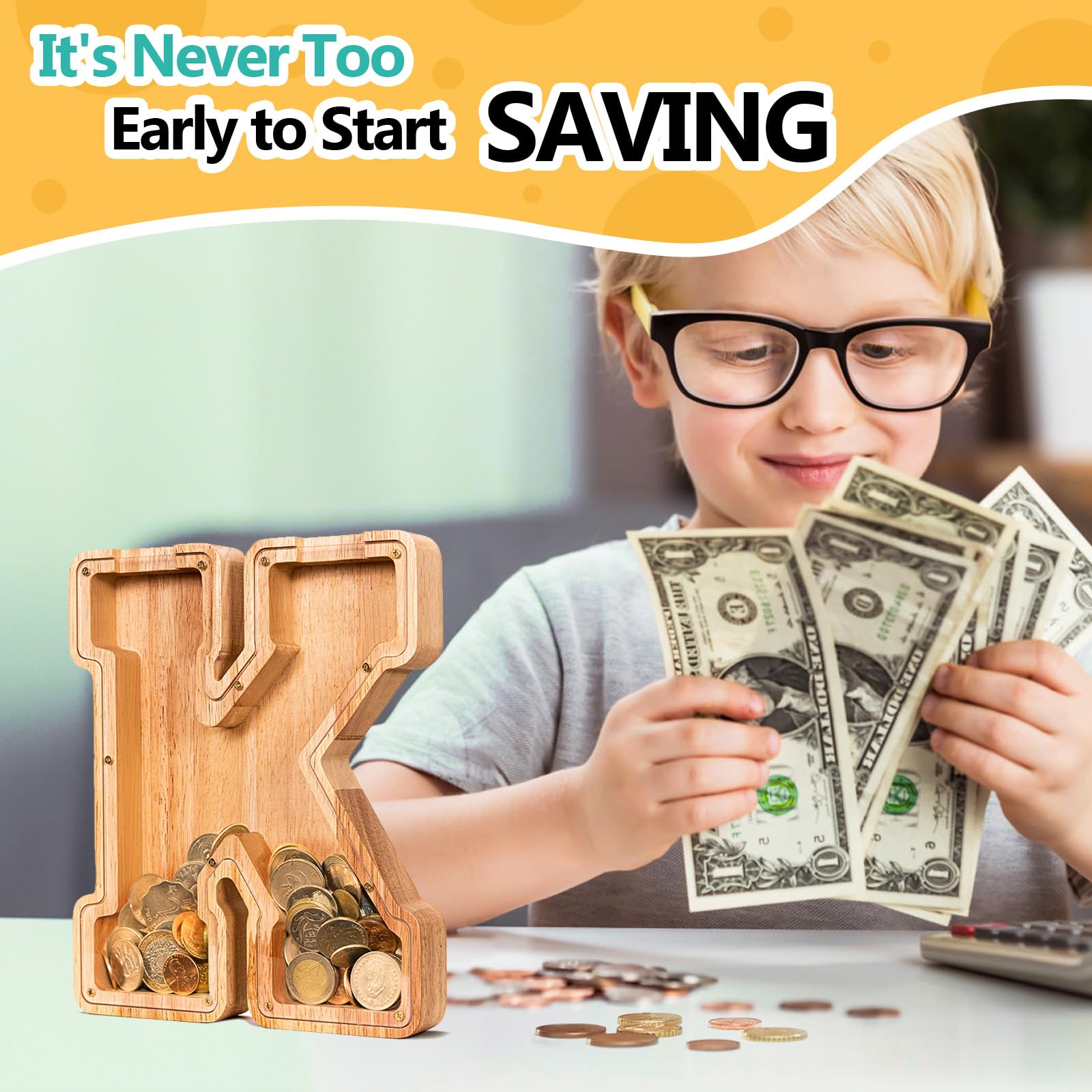 SummiDate engraving area on the piggy bank offers personalized name options.