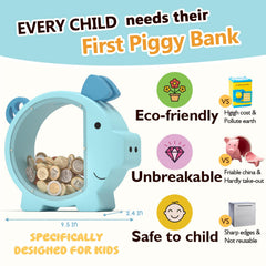 Summidate wooden piggy bank inspires saving habits for families and kids.