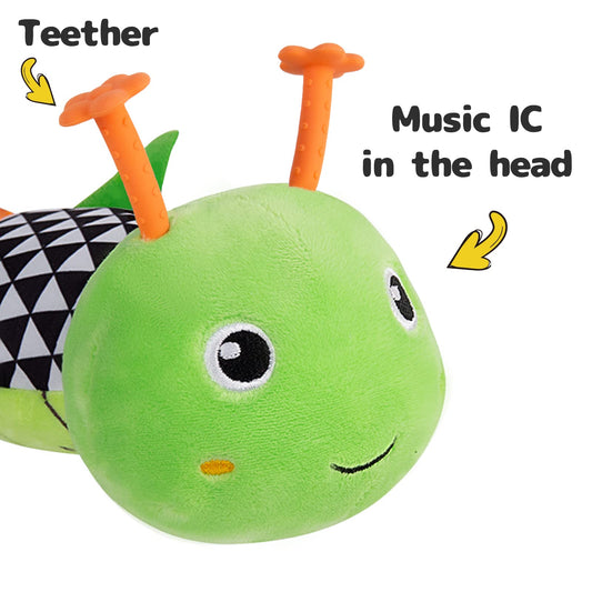 Sumobaby Caterpillar back with crinkle textures invites tactile exploration.