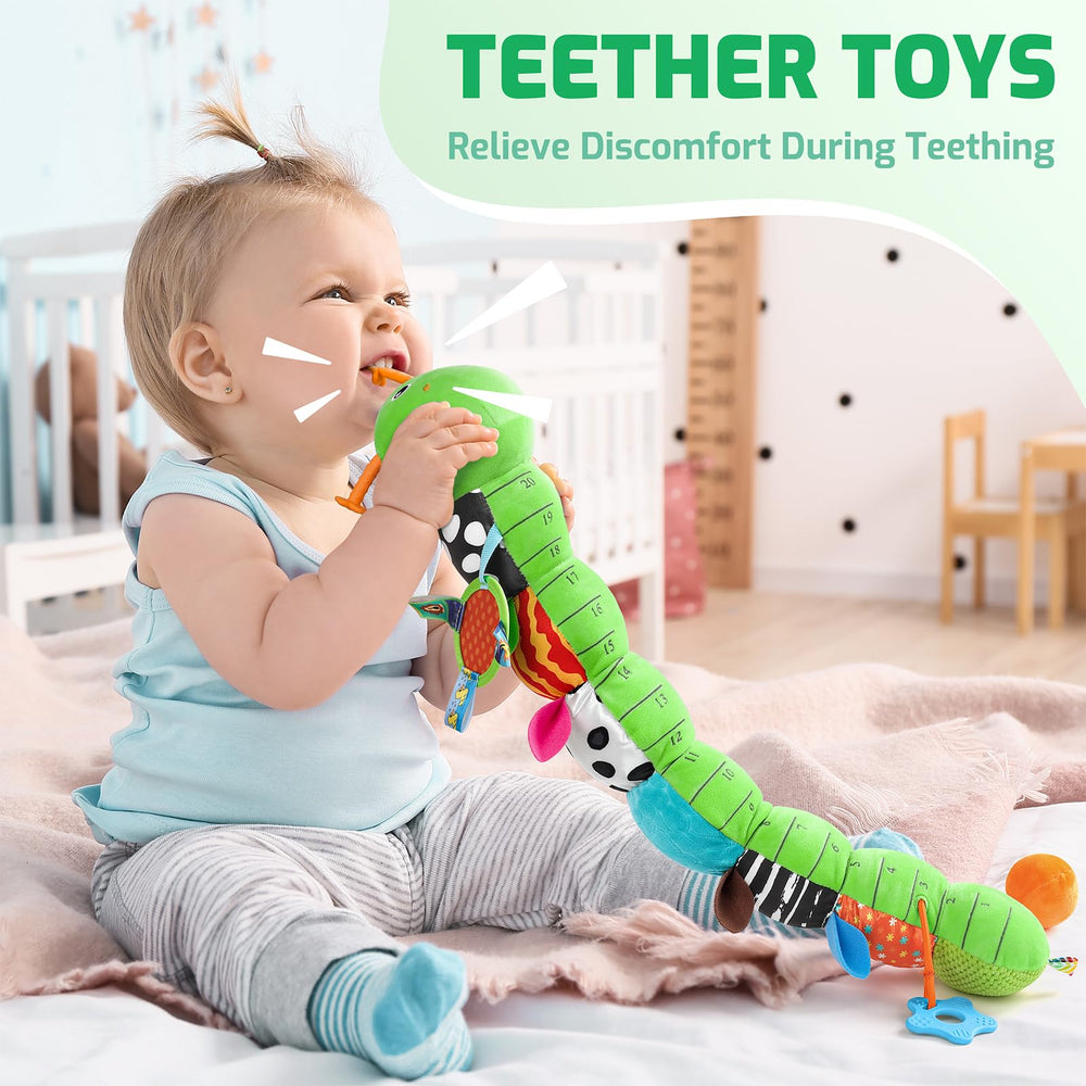 Sumobaby Caterpillar crinkle rattle provides tactile feedback and sound