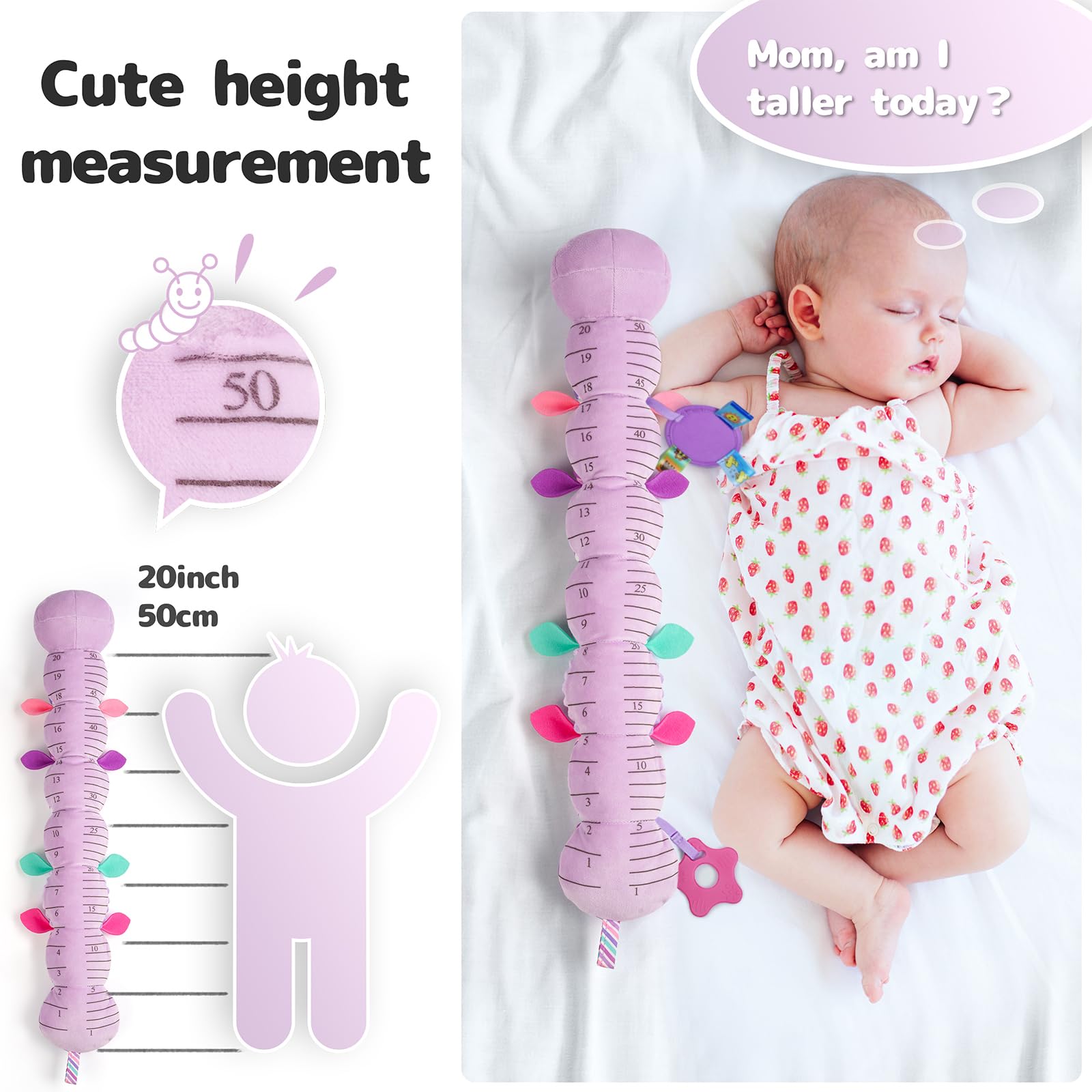 Sumobaby caterpillar crinkle textures stimulate tactile exploration.