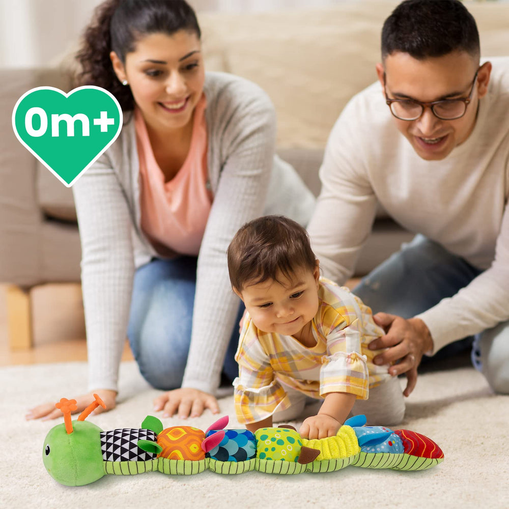 Sumobaby Caterpillar full soft toy with multiple senses in one cozy companion.