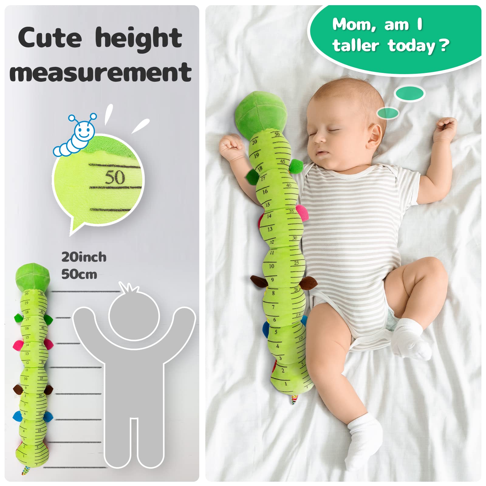 Sumobaby Caterpillar height-measurement ruler helps track tummy time growth.