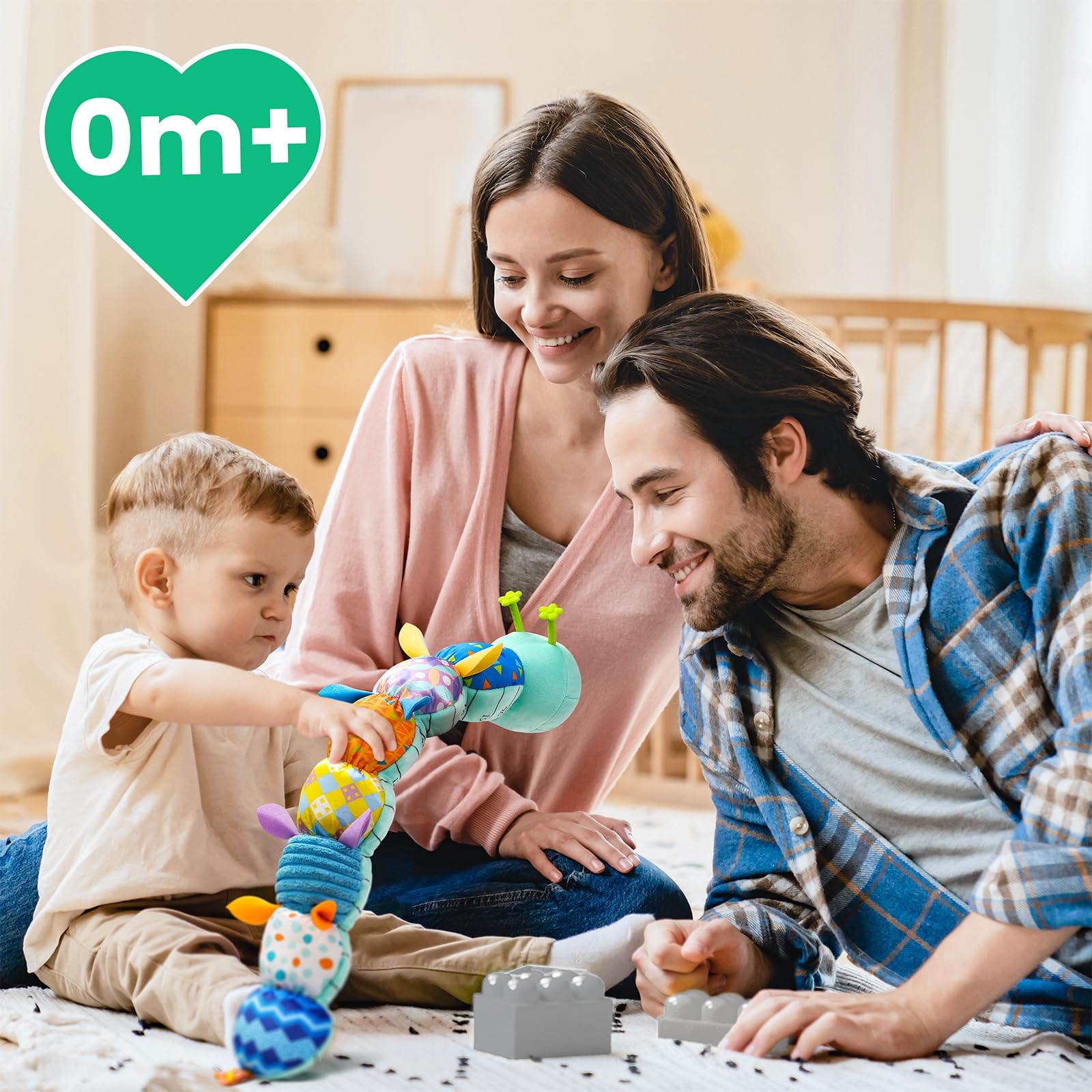 Sumobaby Caterpillar body ruler helps track growth during play.
