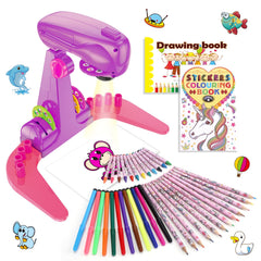 Sumsoltic drawing projector for kids setup on table for tracing and creativity