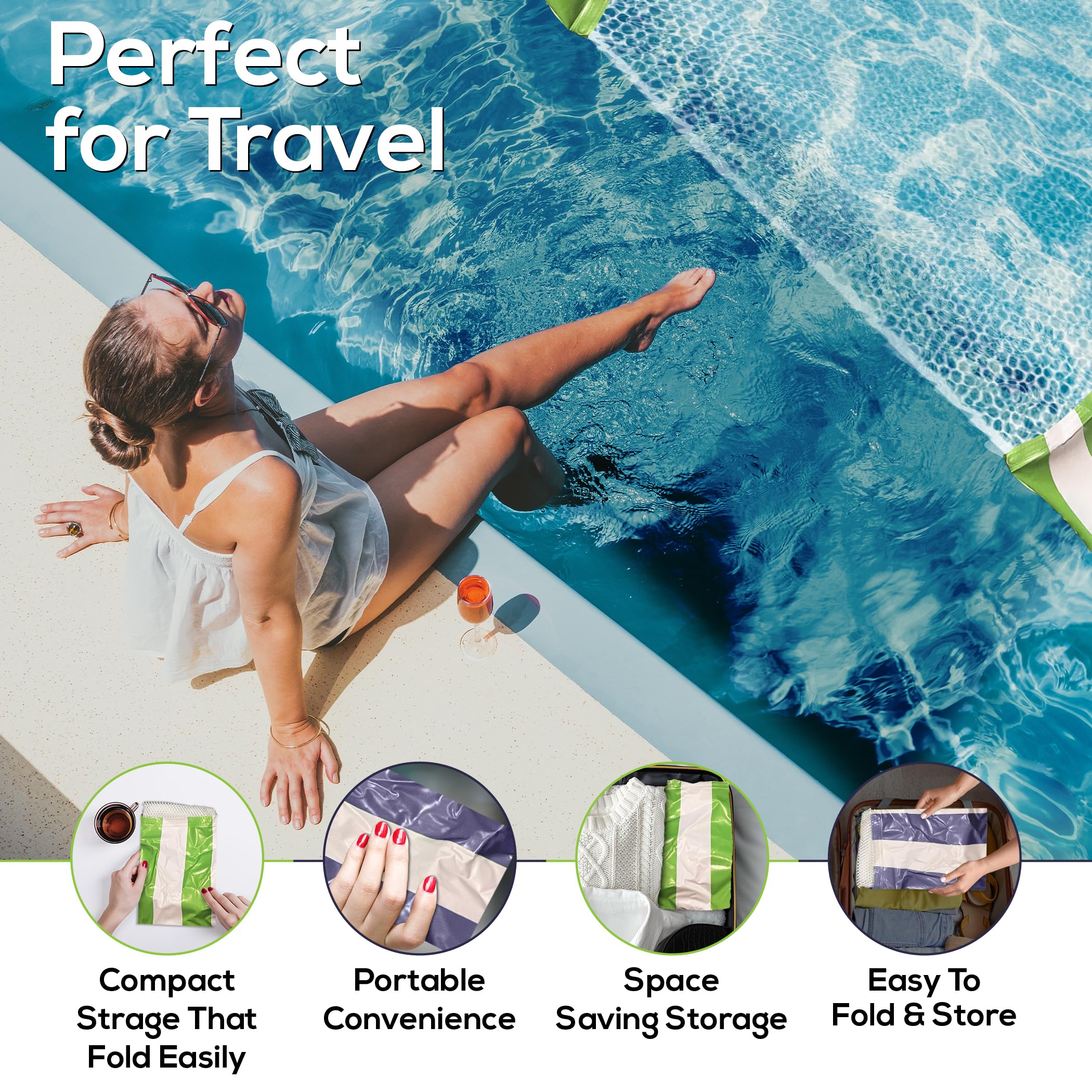 Sun Fun 5-in-1 hammock pool float lime shows portable hammock mode for sun-soaked lounging.