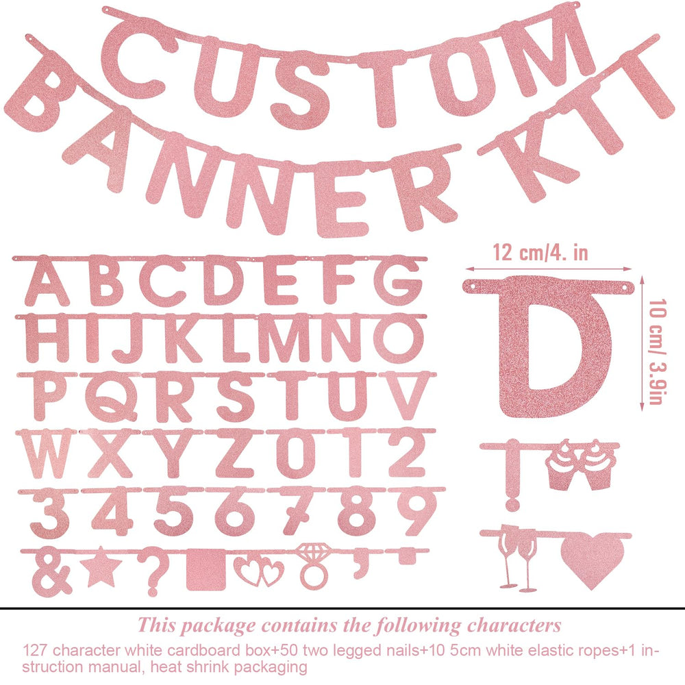 SUNBEAUTY customizable letters and symbols banner for personalized messages at events