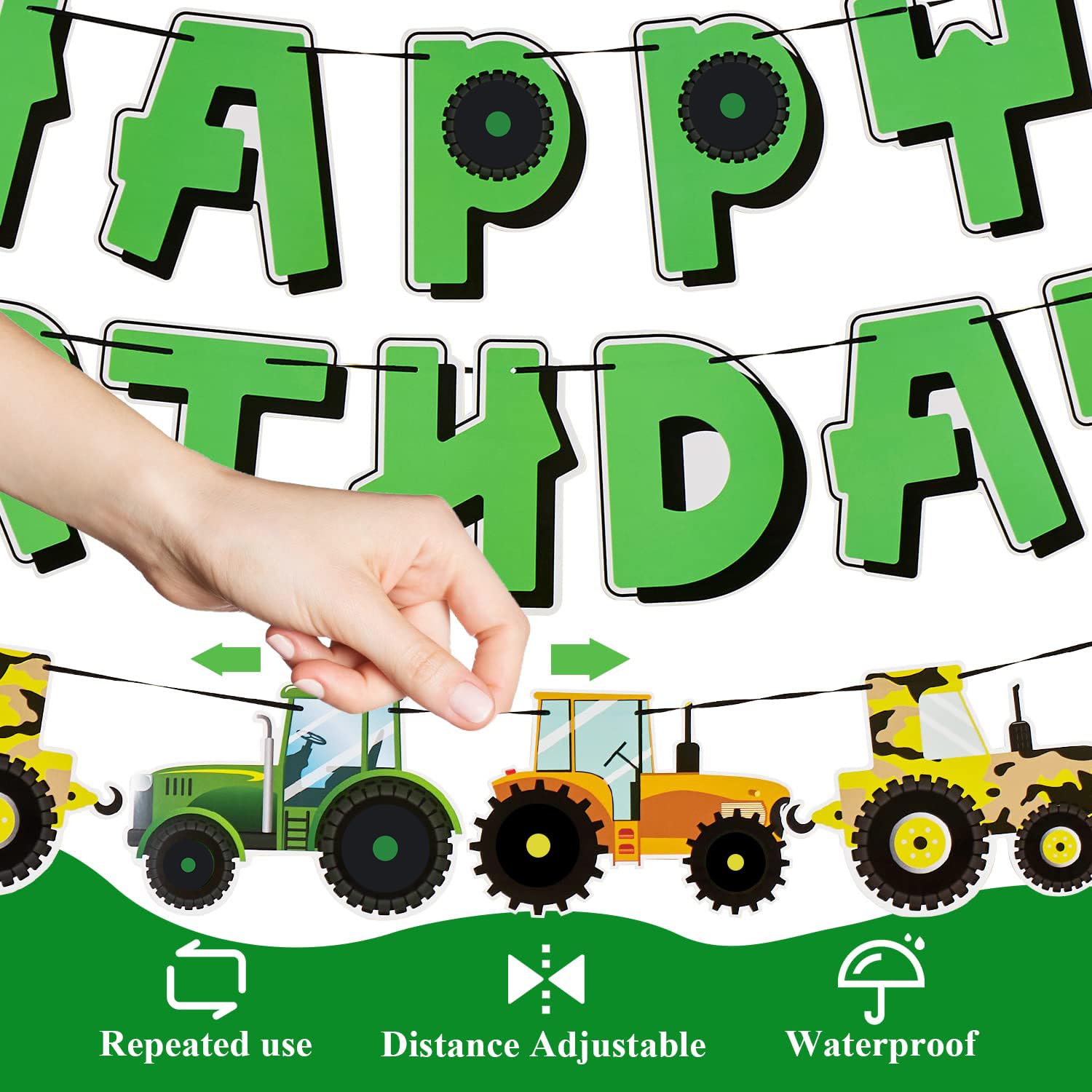 SUNBEAUTY farm-themed banner, durable decor for festive farm parties
