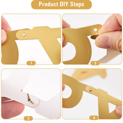 SUNBEAUTY gold foil letters closeup with premium metallic shine for celebrations.