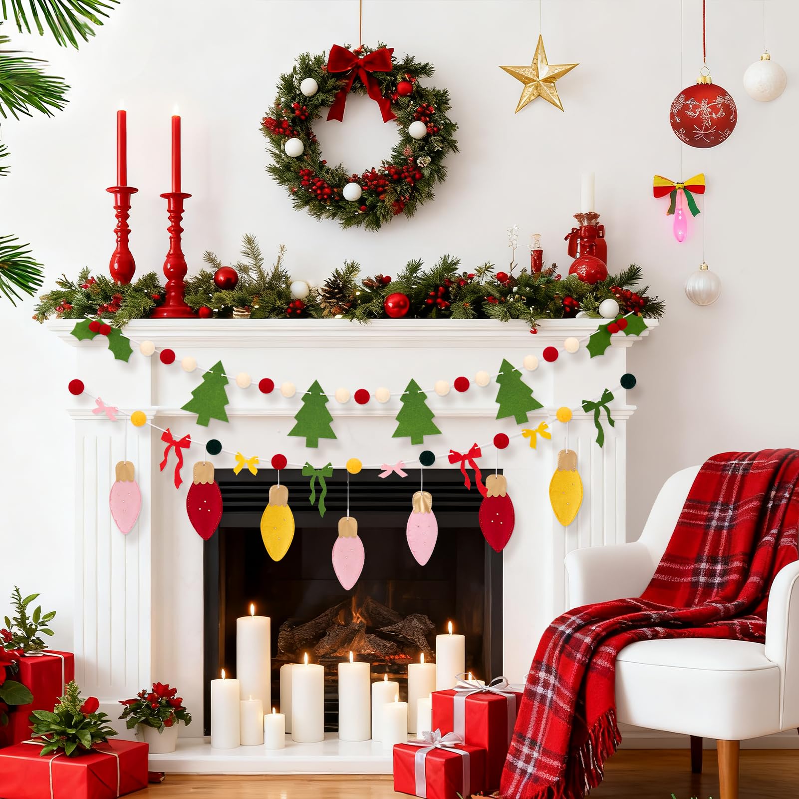 SUNBEAUTY holly branches bring greenery and seasonal flair to any space