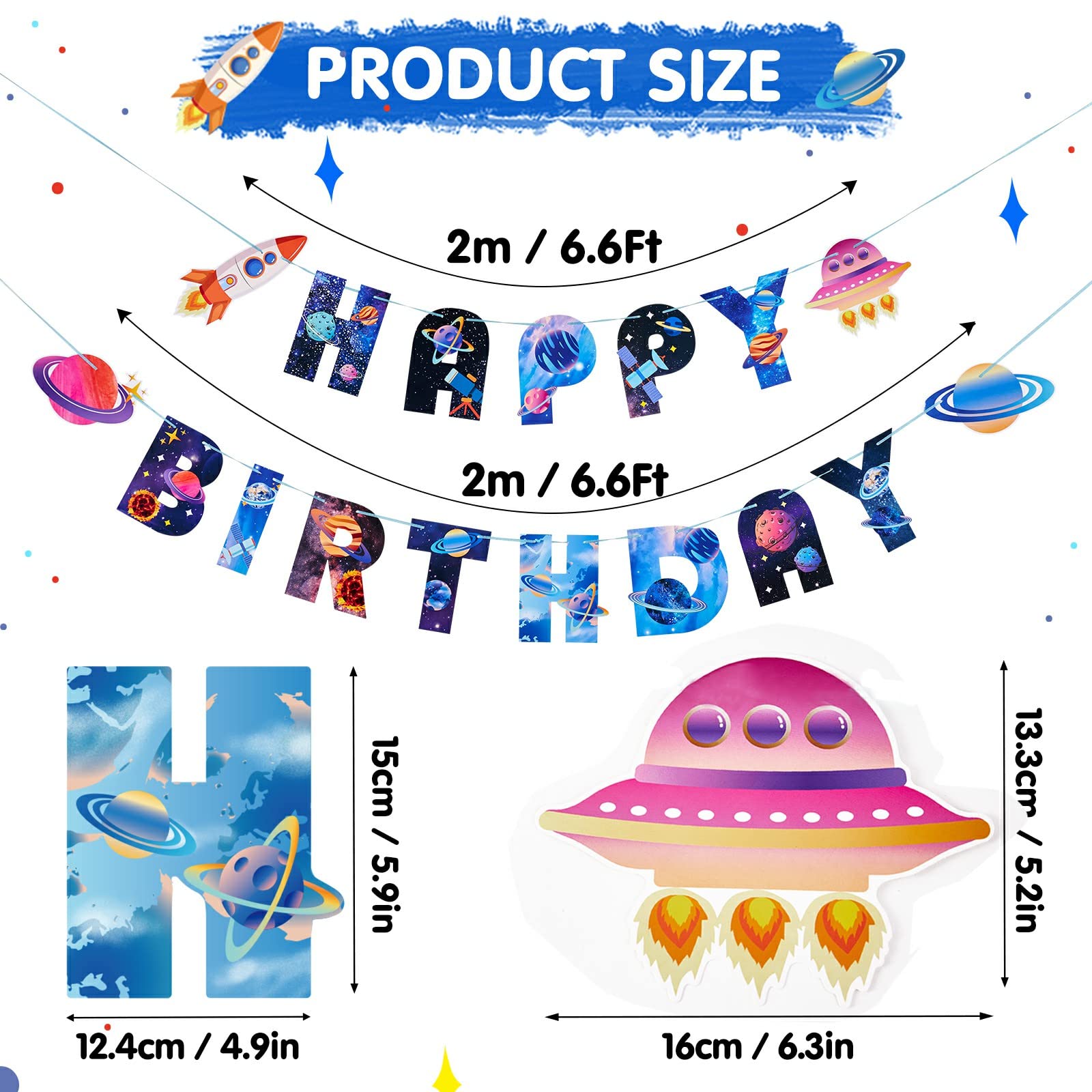 SUNBEAUTY Universe space-rocket cards add dynamic flair for solar system celebrations