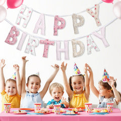Suncalla 3D felt birthday garland enhances texture and depth