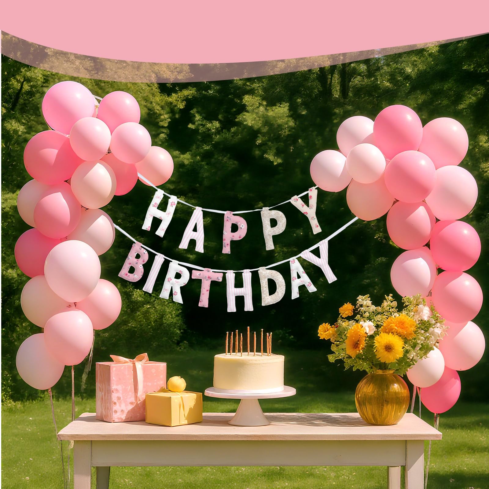 Suncalla reusable birthday garland for future party use
