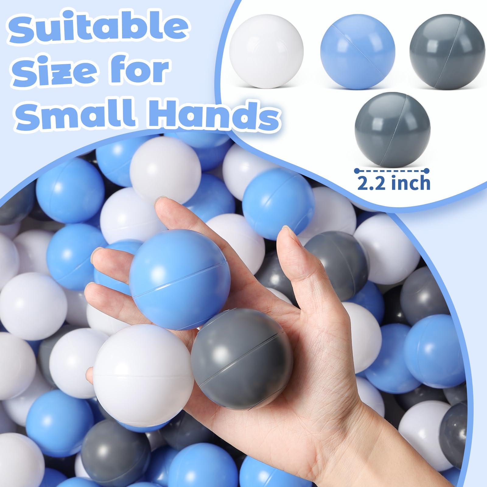 Suncuber 2.2-inch balls sized for easy grip by little hands.