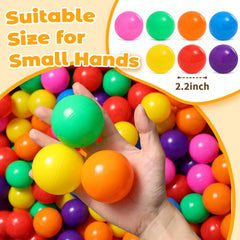 Suncuber ball pit balls in vibrant colors spark visual development.