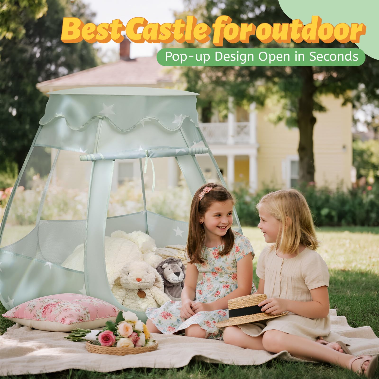 Suncuber Pop Up Tent roll-up door for easy entry and open play