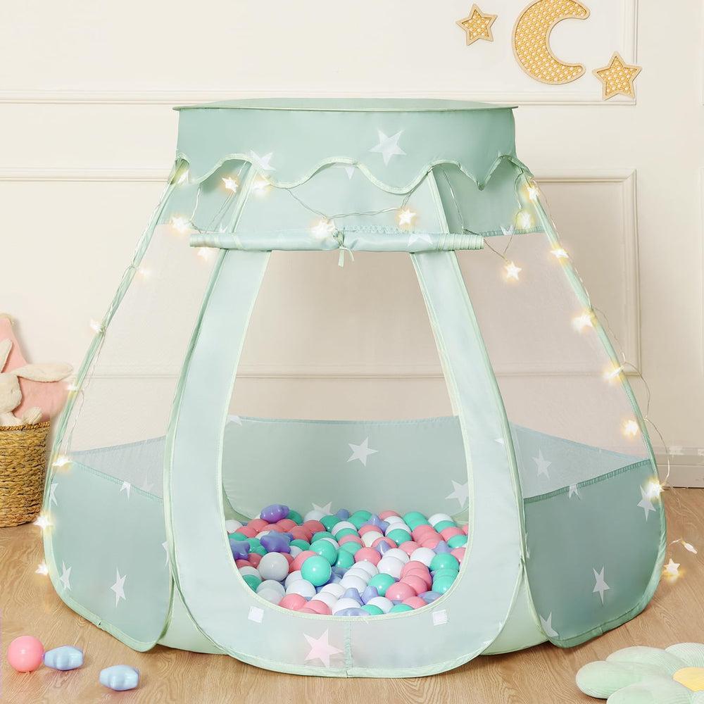 Suncuber Pop Up Tent with star light glows for nighttime imaginative play