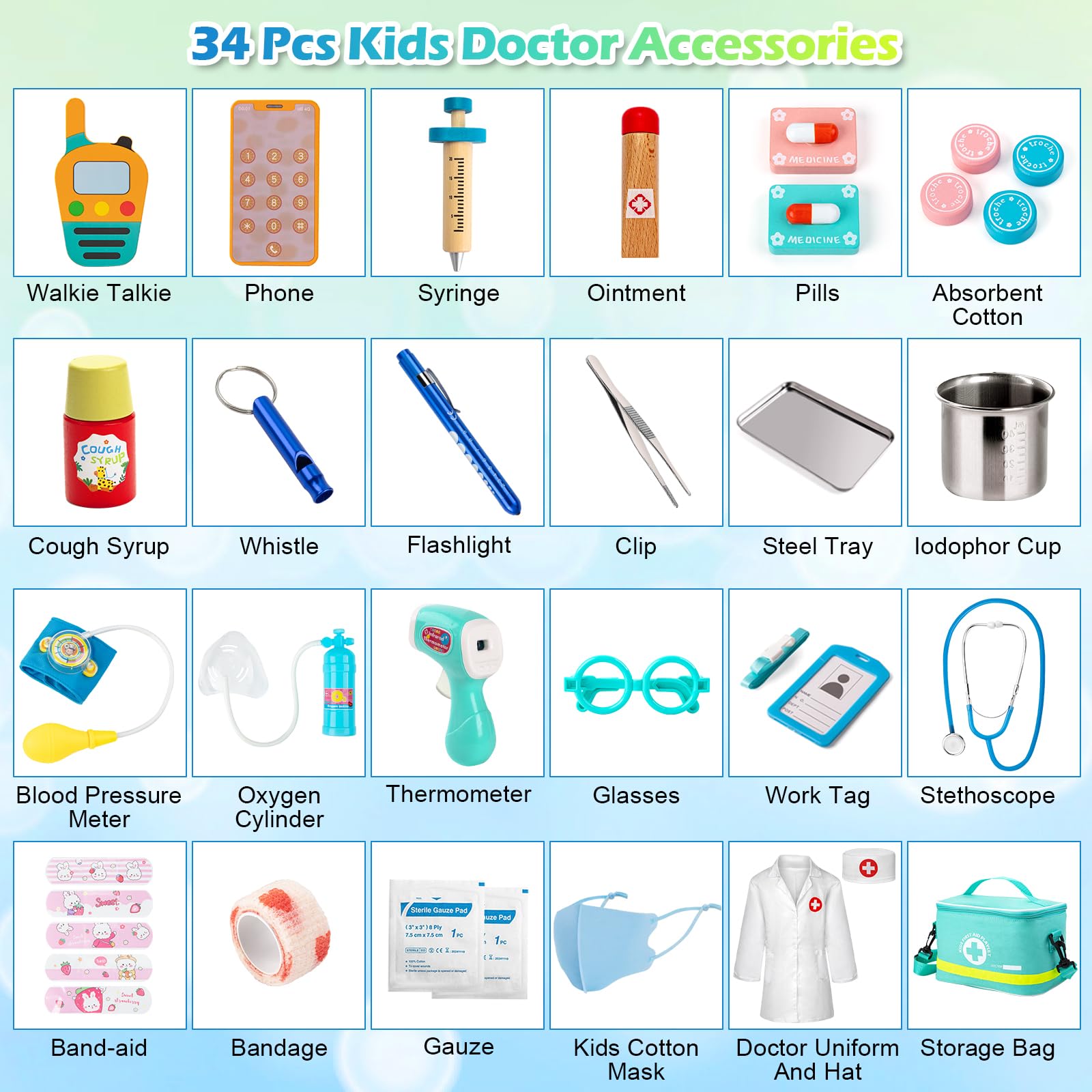 Sundaymot Doctor Kit face mask and accessories support role-play safety and hygiene