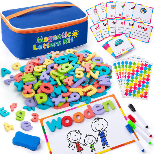 Sundaymot magnetic alphabet kit on board supports early spelling practice and word building.