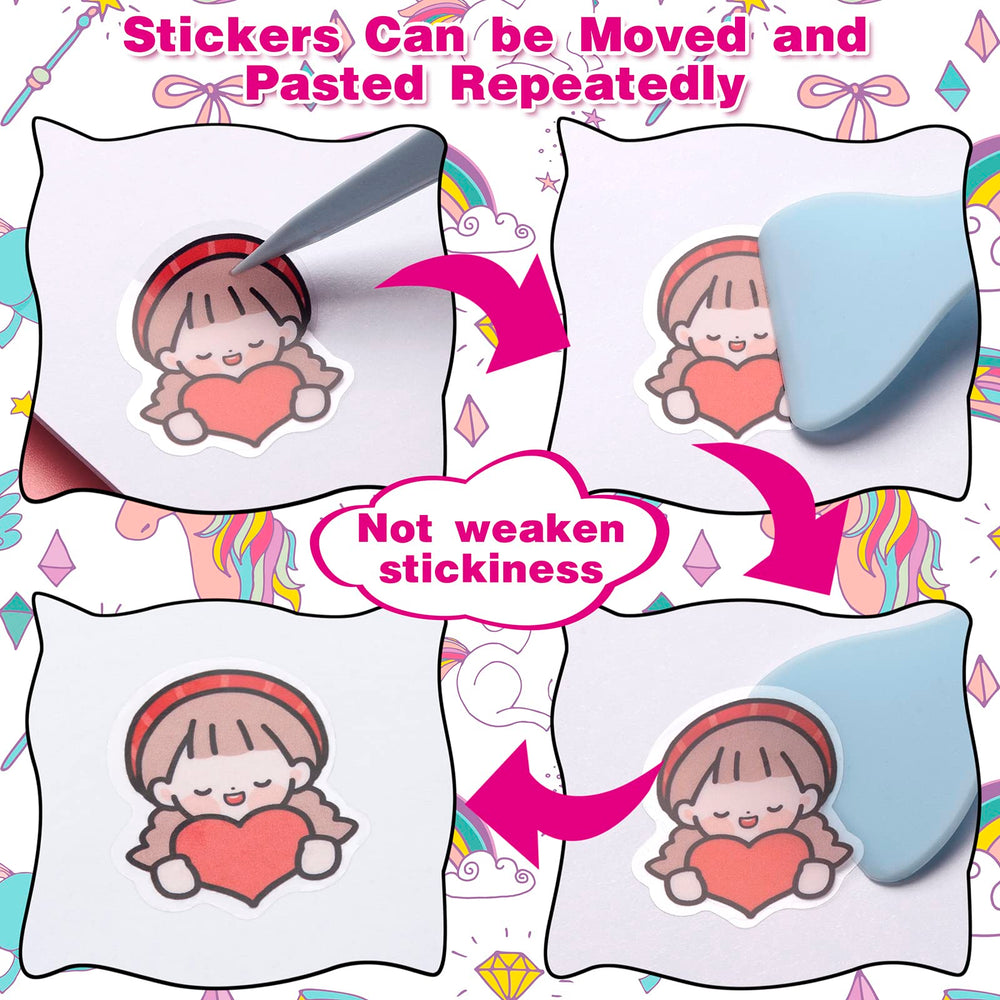SUNEZLGO 180-degree lay-flat design makes sticking stickers effortless.