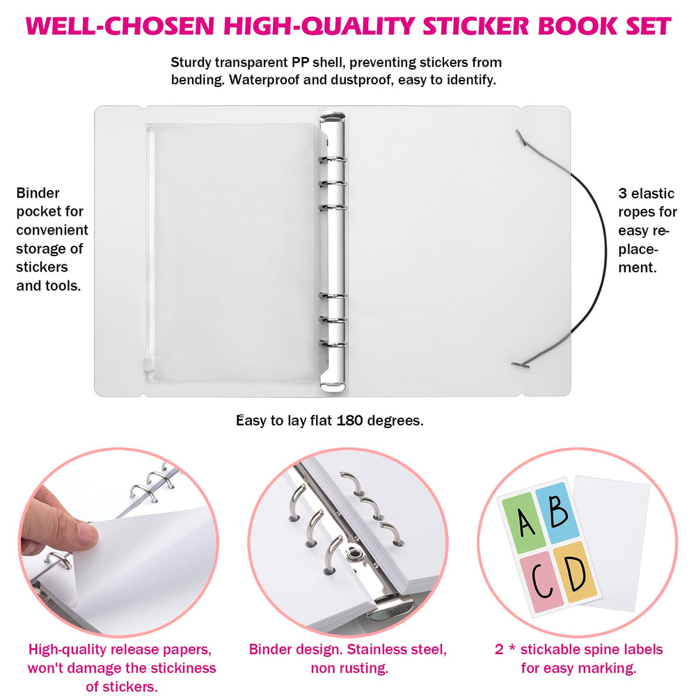 SUNEZLGO sturdy PP shell with stainless steel spine keeps contents flat.