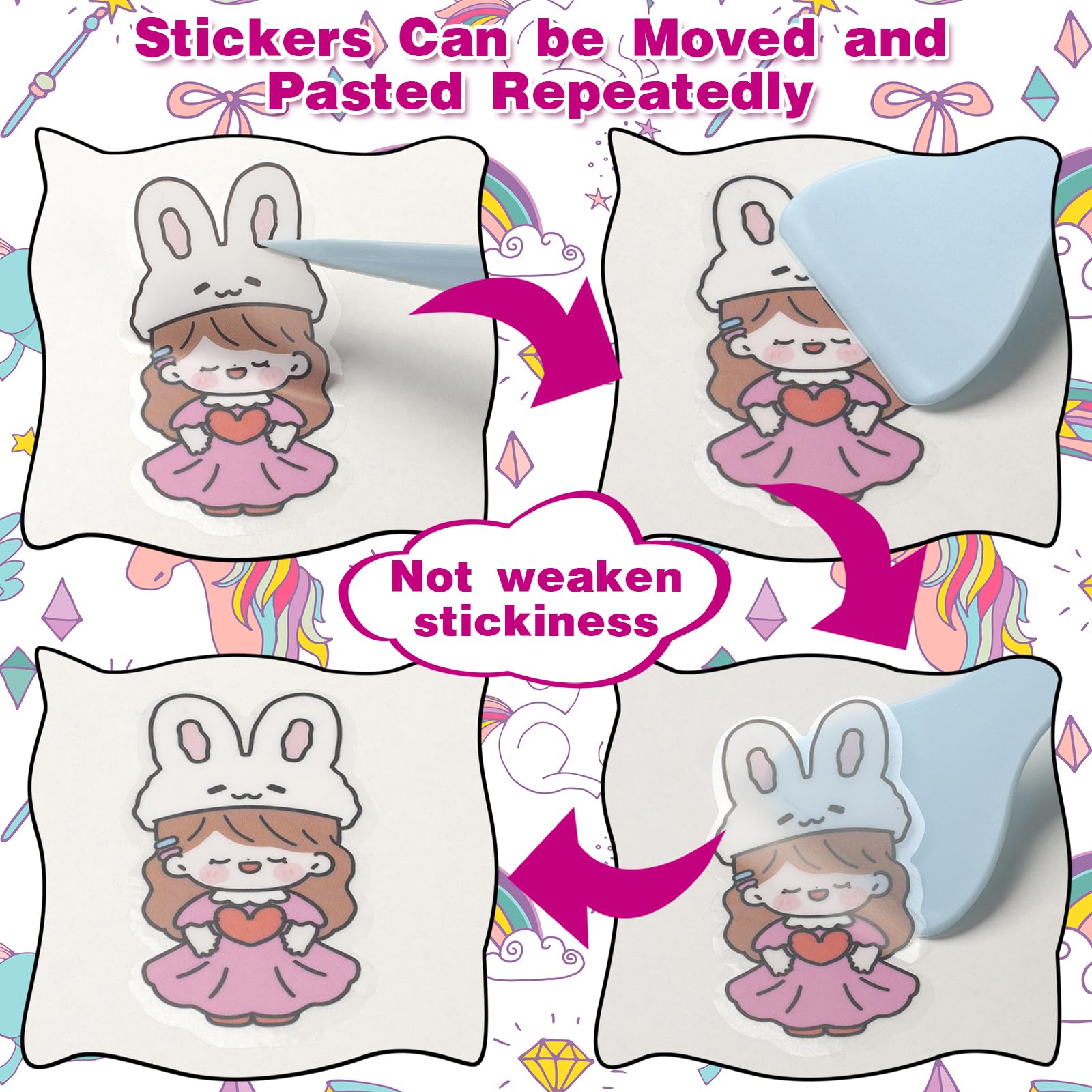 SUNEZLGO sticker collection supports multiple materials for versatile crafts.
