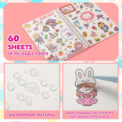 SUNEZLGO sticker book inner pages offer ample space for designs.