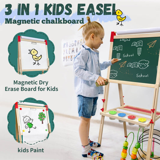 SUNFATT easel demonstrates adjustable height for growing children.