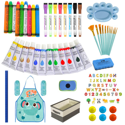 SUNFATT Kids Easel Accessory Set packaging shows the complete art kit for creativity