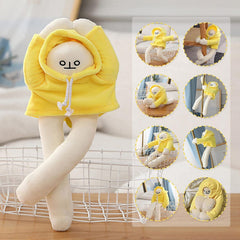 Sunfedmiss Banana Man plush magnet palm enables climbing on metal objects.