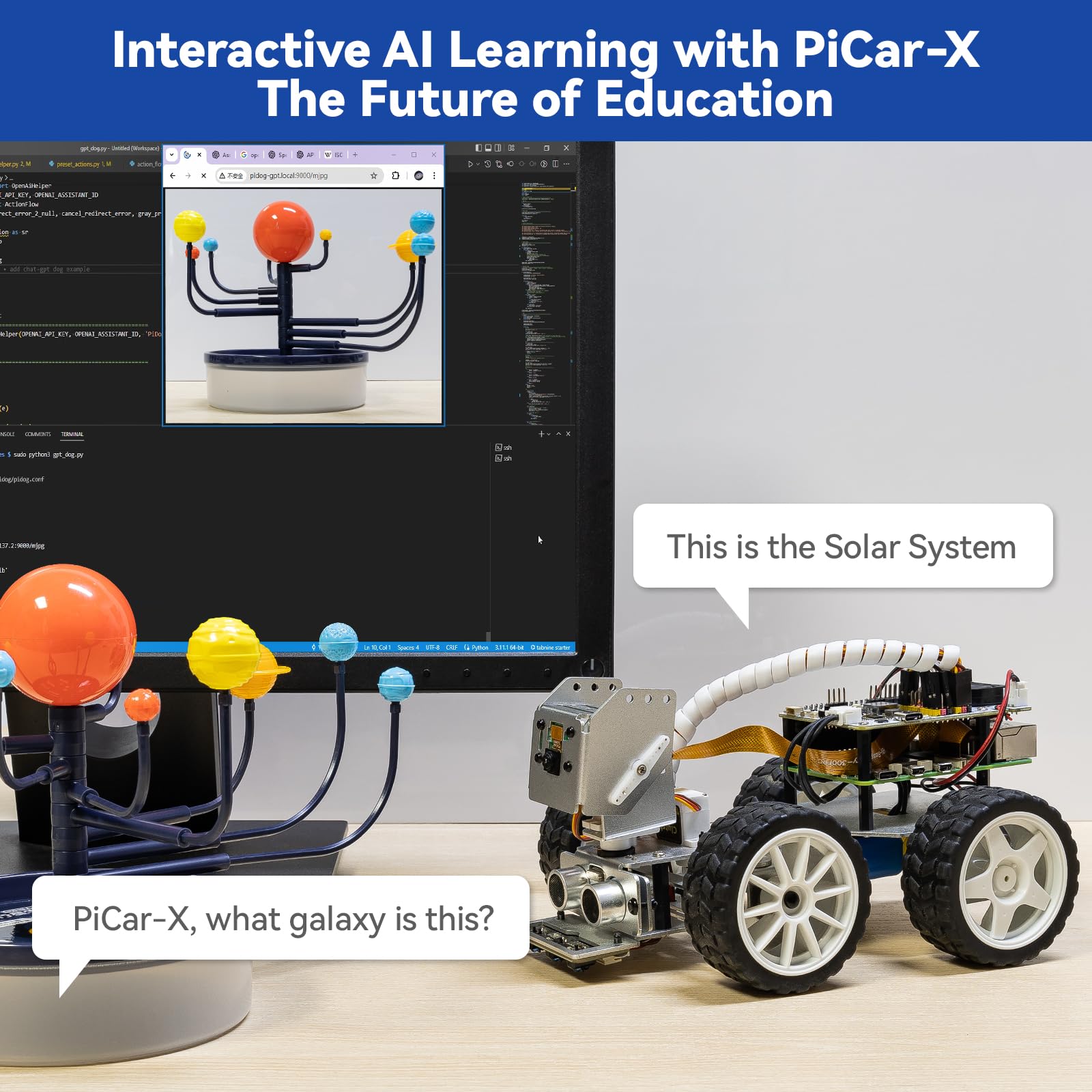SunFounder PiCar-X multi-LLM interaction for natural conversations and learning