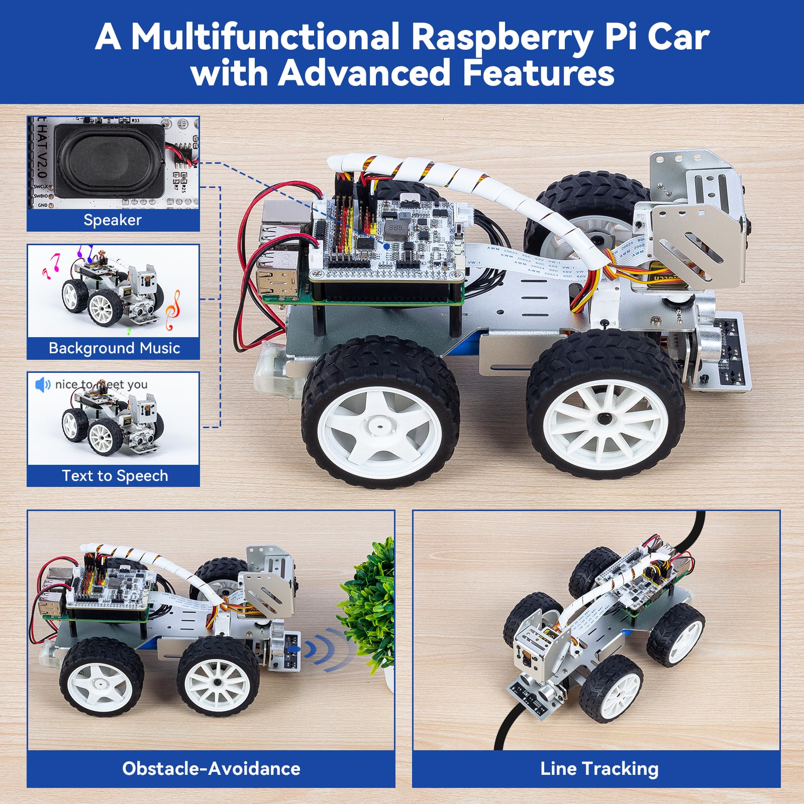 SunFounder PiCar-X Python and Scratch programming for flexible learning