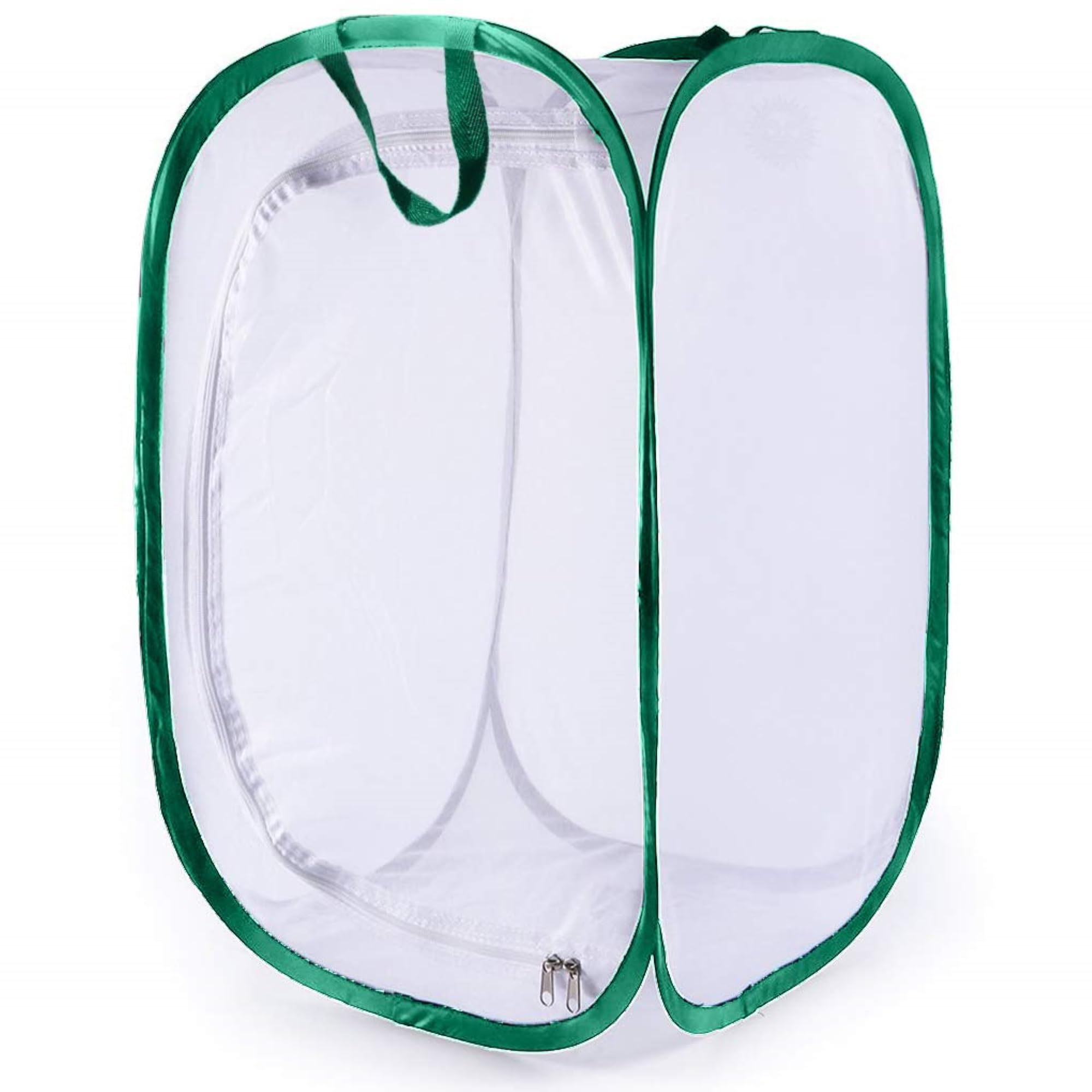 SunGrow butterfly habitat side zipper access for easy feeding and gentle care.
