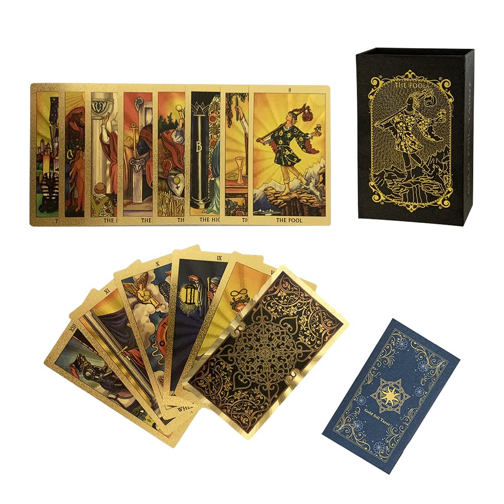 SUNHHX Tarot Cards 78-card deck with classic designs for beginners.