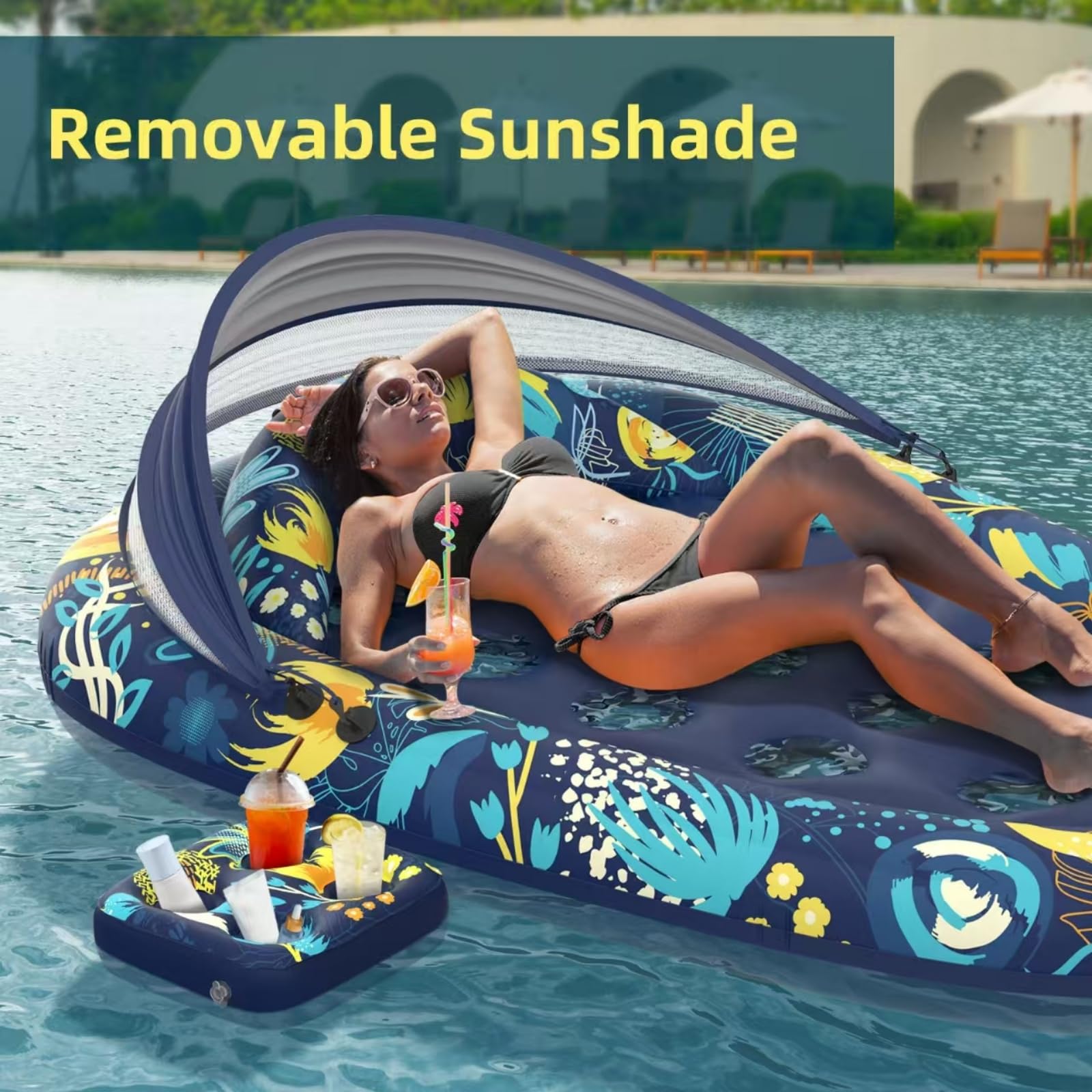 Sunikko X backrest design for comfortable lounging on water