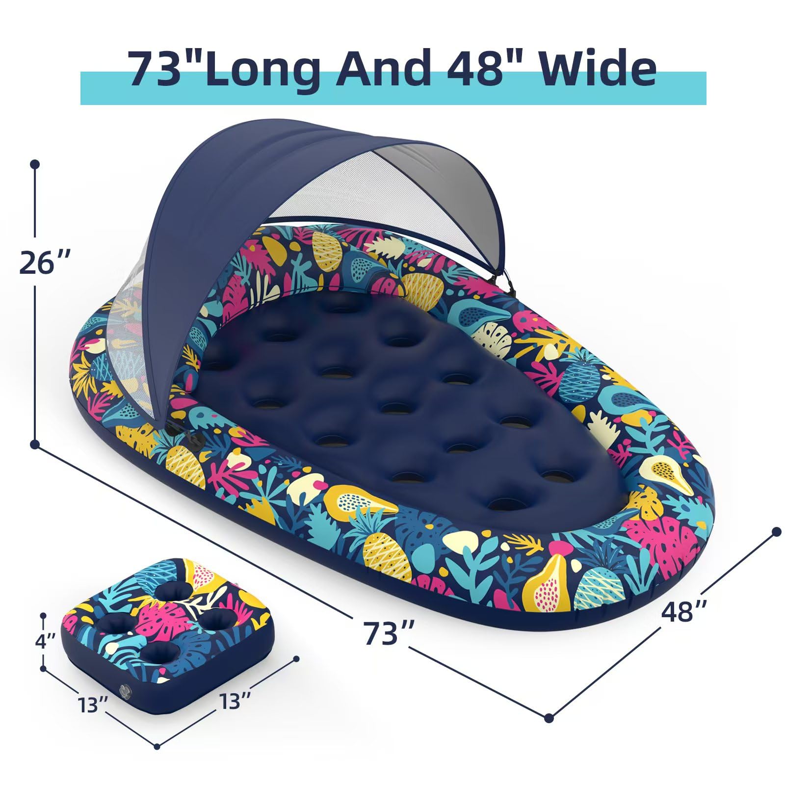 Sunikko X 3-in-1 pool float with drainage holes for cooling