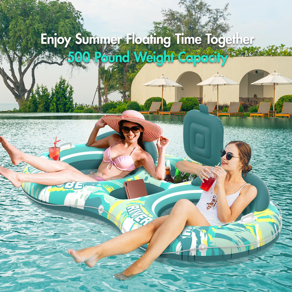 Sunikko X 5-in-1 pool floats built-in cooler shelf keeps drinks handy.