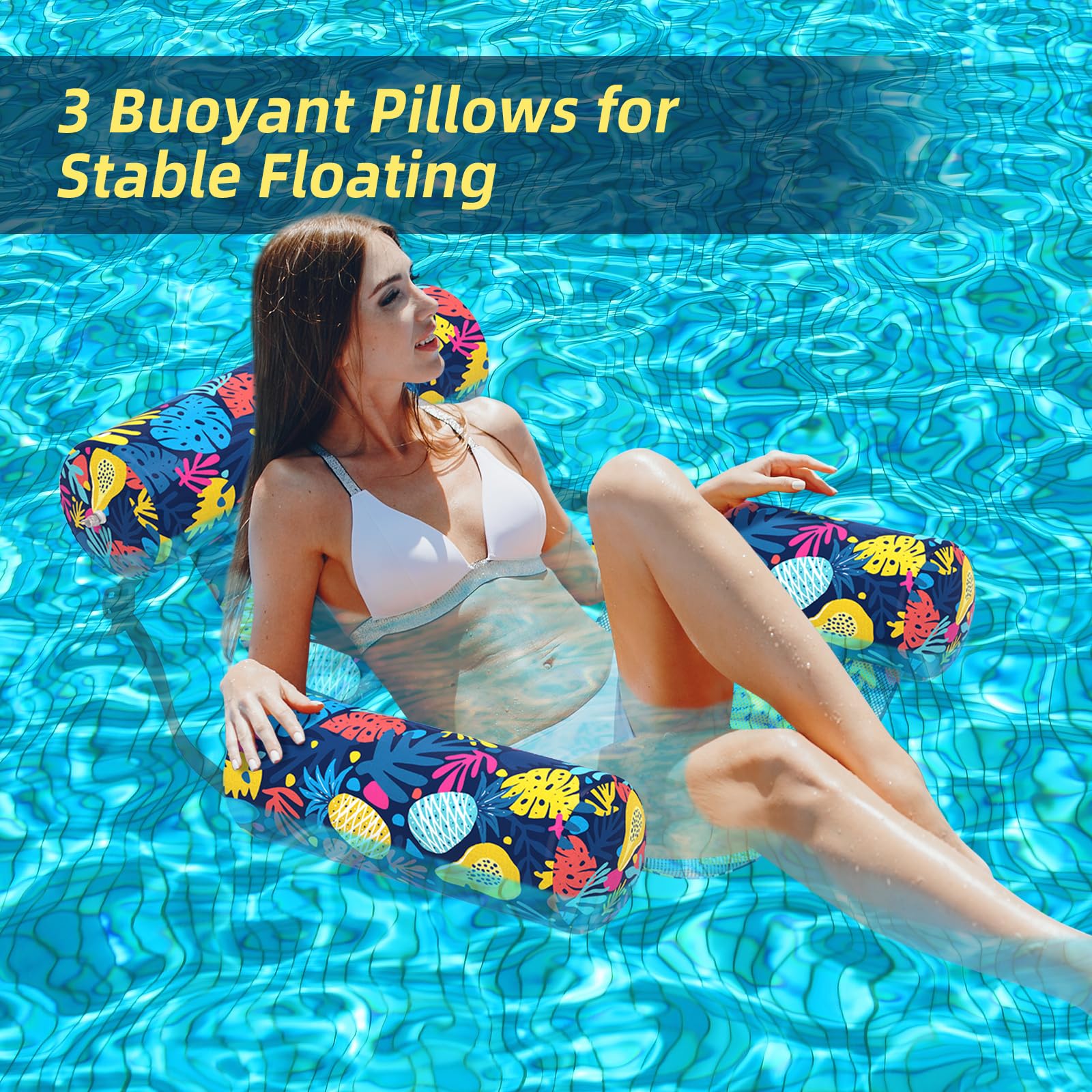 Sunikko X adjustable back and head support float allows customizable lounging position