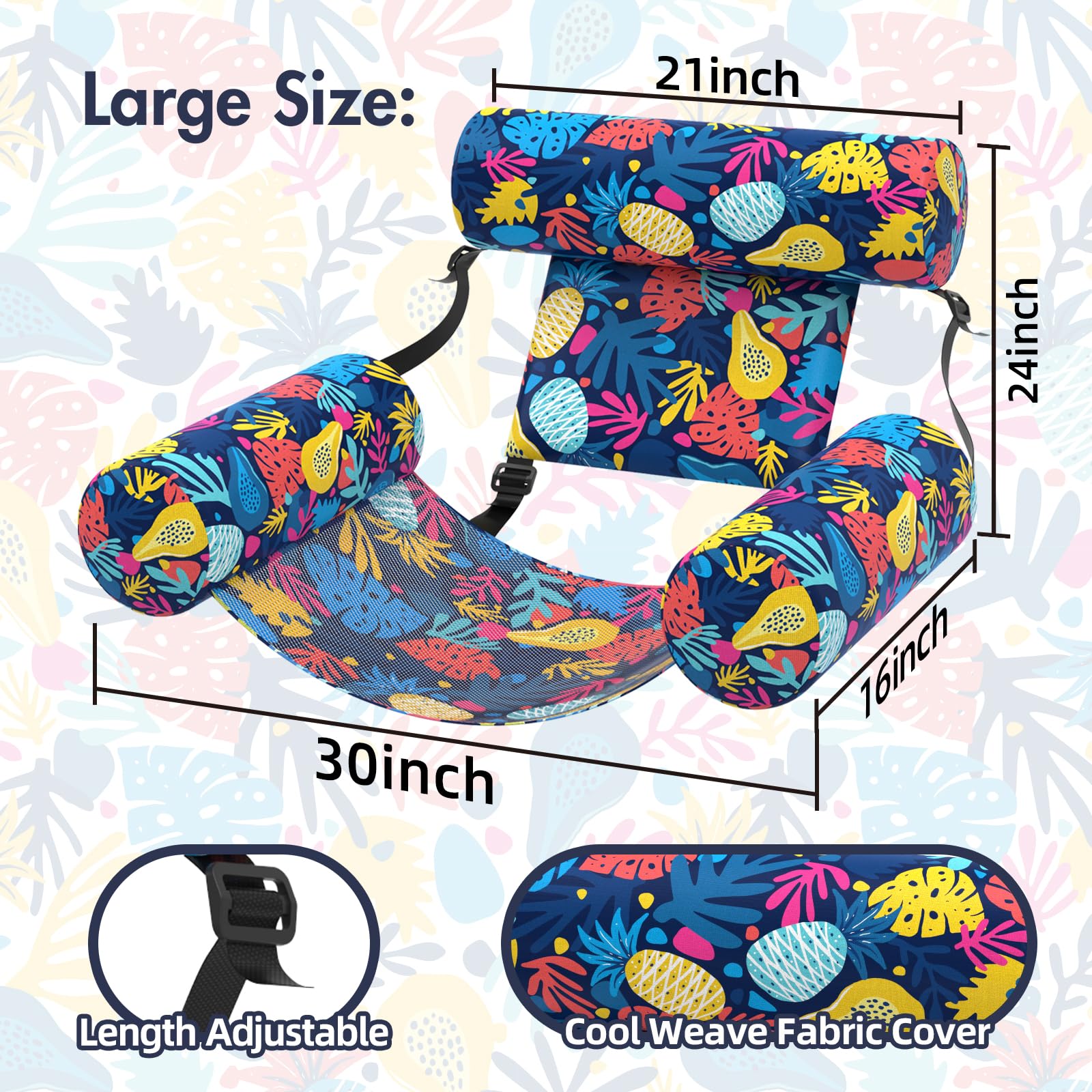 Sunikko X hammock pool float with fabric coverage provides a soft, comfortable ride