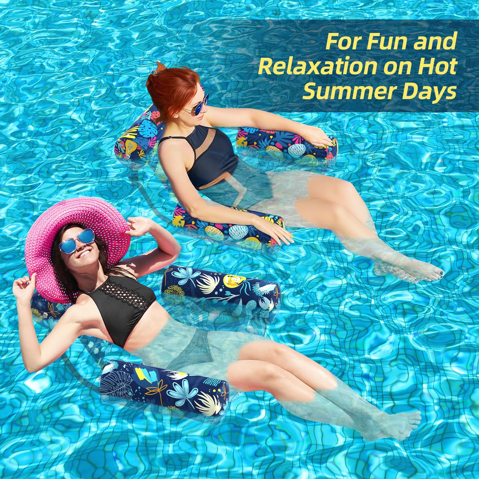 Sunikko X Hawaii pattern pool float ideal for pool, lake, or beach parties