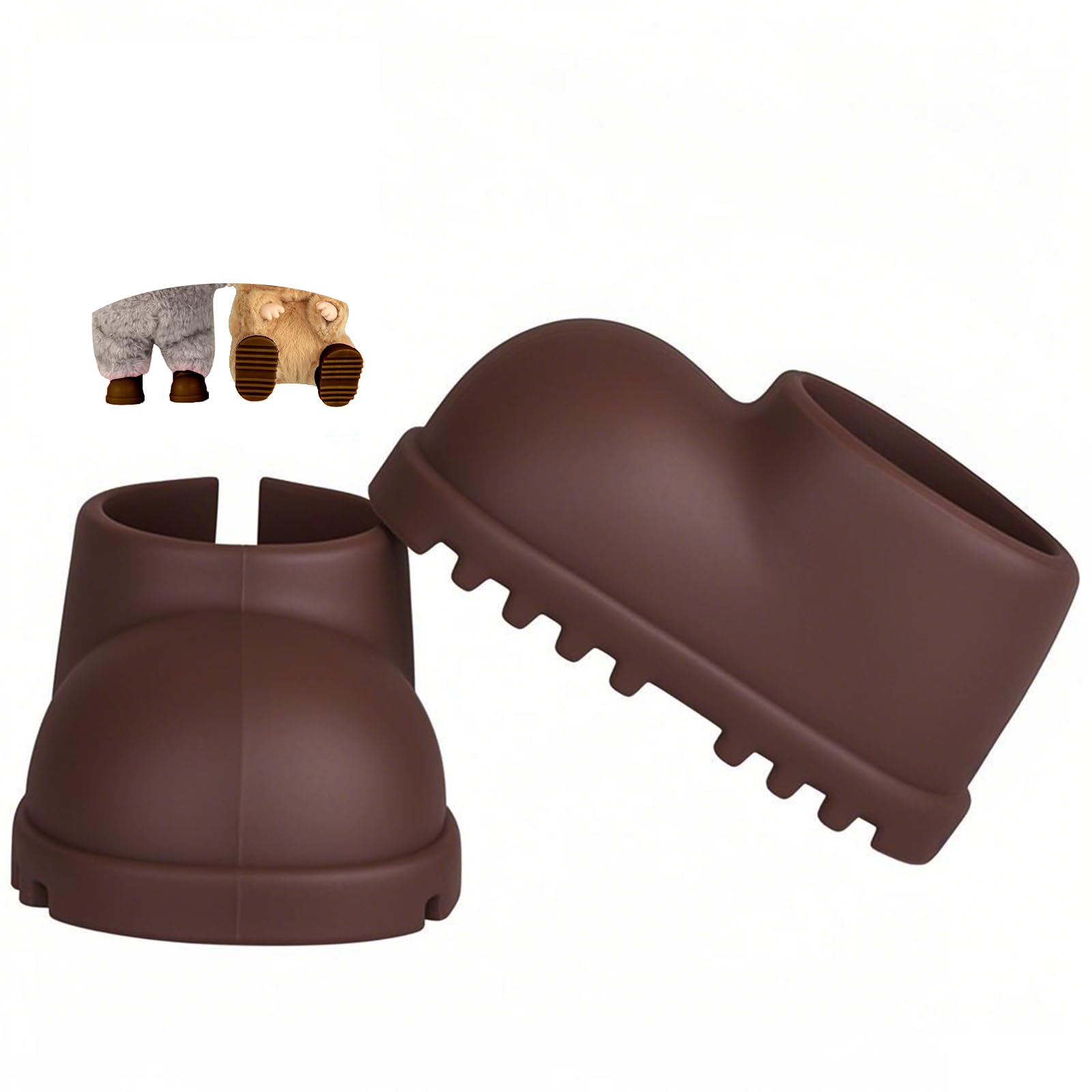 Sunla doll shoes in brown for 17cm dolls, perfect fit and durable silicone.