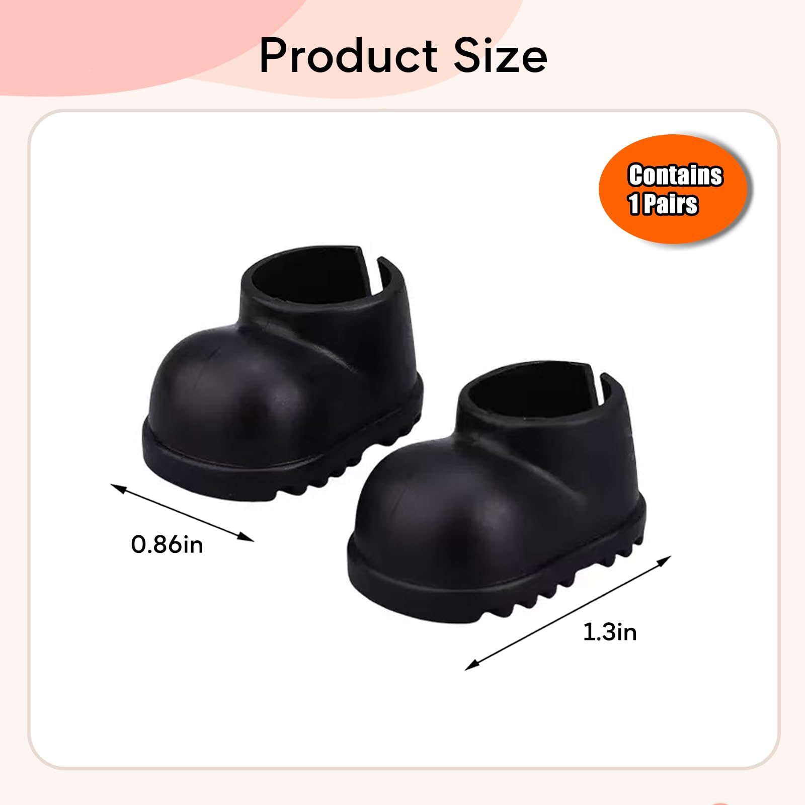 Sunla 17cm doll shoes support stable standing on flat surfaces during play.