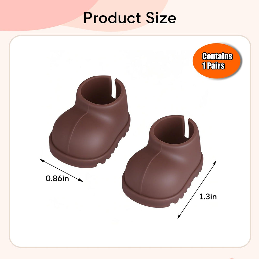 Doll wearing Sunla shoes demonstrates stable standing and clean feet.