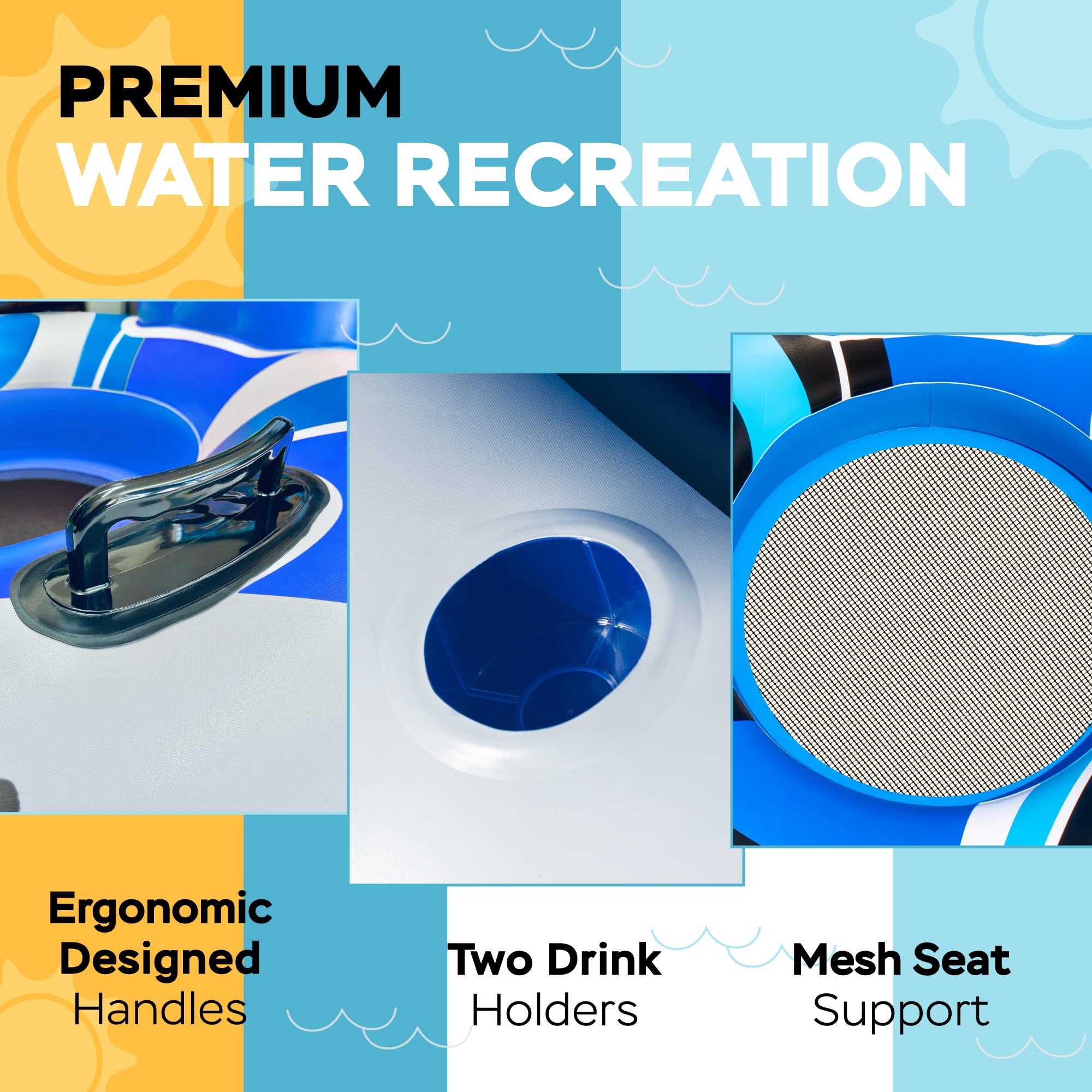 Sunlite Sports River Blazer built-in drink holder keeps refreshments close