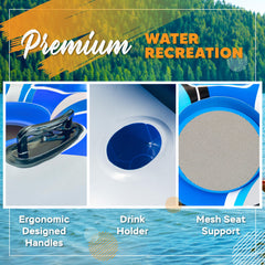 Sunlite Sports River Blazer grip handles provide secure control on water.
