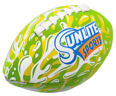 Sunlite Sports waterproof football with inflation pump for easy setup and transport