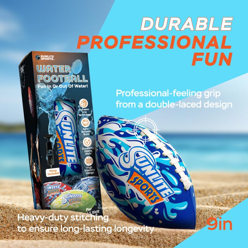 Sunlite Sports waterproof football travels uninflated for trips