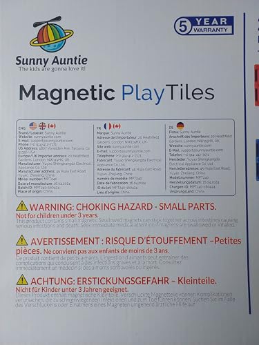Sunny Auntie Magnetic Tiles carrying case holds all tiles for on-the-go play.